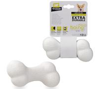 Ferplast CHEWA BOING BONE Dog Toy Super Bouncing & Floating - Innovative Chewing-Resistant Material - 3D Texture for Dental Hygiene - Ultra Durable - Italian Design - Size M, White