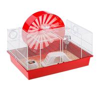Ferplast CONEY ISLAND Large Hamster Cage - Innovative Customizable Habitat with Extra-Large Exercise Wheel - Includes Accessories - Tubes Connect&Play, 50x35xh25cm