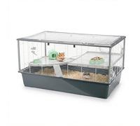 Ferplast CRICETI 100 Large Hamster Cage - Spacious Multi-Level Habitat, Exercise Wheel & Accessories | Easy Access, Deep Base for Bedding, 95x57x50 cm