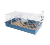Ferplast CRICETI 11 Large Hamster Cage - Fully Equipped, Spacious Interactive Habitat, Exercise Wheel & Accessories Included - Easy Clean, 57.5x31xh21 cm - Blue