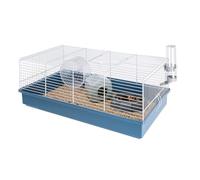 Ferplast CRICETI 11 Large Hamster Cage - Fully Equipped, Spacious Interactive Habitat, Exercise Wheel & Accessories Included - Easy Clean, 57.5x31xh21 cm - Blue
