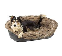 Ferplast Cushion for dog and cat bed SOFA' CUSHION 10 Padded spare cover for pet bed, Soft cotton washable, Adjustable with elastic cord, 96 x 71 x h 32 cm Brown