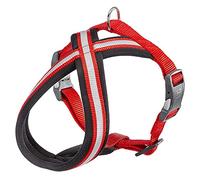 Ferplast DAYTONA CROSSDog Harness, Small Dog Harness in Nylon, Padded, Reflective and Adjustable. With Magnetic Buckle. Red