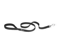 Ferplast DAYTONA G Extra-Resistant Dog Lead - Soft Padded Handle - Practical Hygienic Bag Holder - Anti-Abrasion - Italian Design - 120 x 1.5 cm, Black