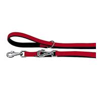 Ferplast DAYTONA GA Extra Strong Training Dog Lead - 3 Adjustable Lengths - Soft Padded Handle - Anti-Abrasion - Italian Design - 200 x 2 cm, Red