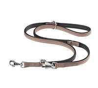 Ferplast DAYTONA GA Extra Strong Training Dog Lead - 3 Adjustable Lengths - Soft Padded Handle - Anti-Abrasion - Italian Design - 200 x 2 cm, Brown