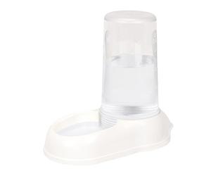 Ferplast dispenser food or water for large dogs AZIMUT 5500 pet dispenser 5,5 Liter Feeder for dry food water, Robust plastic, Non-slip bottom, 23 x 41 x h 37,5 cm White