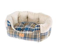 Ferplast Dog Bed Cat Bed Cat Sofa ETOILE 6 removable Cushion, soft eco-friendly fur, washable, 72 x 62 x 22 cm