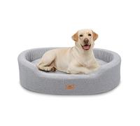 Ferplast Dog Bed Cushion for Medium-Sized Dogs, Cat Bed, Washable Synthetic Bouclé Fabric, Soft Padding, 80 x 55 x h 18 cm. Grey