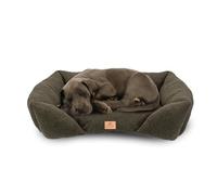 Ferplast Dog Bed Cushion for Medium-Sized Dogs, Cat Bed, Washable Synthetic Bouclé Fabric, Soft Padding, 78 x 56 x h 22 cm. Green