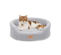 Ferplast Dog Bed Cushion for Small Dogs, Cat Bed, Washable Synthetic Bouclé Fabric, Soft Padding, 45 x 35 xh 13 cm. Grey