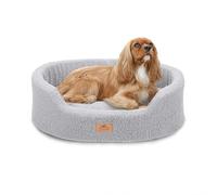 Ferplast Dog Bed Cushion for Small Dogs, Cat Bed, Washable Synthetic Bouclé Fabric, Soft Padding, 55 x 41 x h 15 cm. Grey