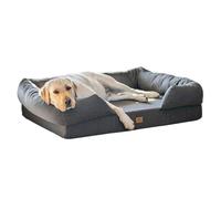 Ferplast Dog Bed Dog Cushion Dog Bed Large Memory Foam Dog MatOrthopedic Dog Bed and Sofa Dog Mattress Washable 112 x 88 x h 26,5 cm. Grau