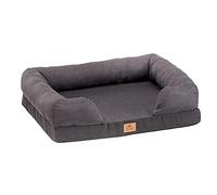 Ferplast Orthopedic Dog Bed MEMOR-ONE M Memory Foam, Removable Cover, Washable Grey