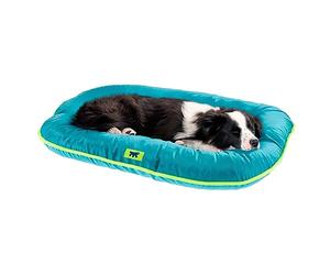 Ferplast Dog Bed Dog Cushion Dog Bed Medium Scratch-proof Fabric Hand washable at 30° C Dog Mat Waterproof 80 x 60 x 11 cm.Blue