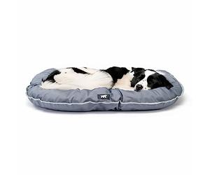 Ferplast Dog Bed Dog Cushion Dog Bed Medium Scratch-proof Fabric Hand washable at 30° C Dog Mat Waterproof 80 x 60 x 11 cm.Grey