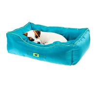 Ferplast Dog Bed Dog Cushion Dog Bed Medium Scratch-proof Fabric Pet Bed Removable Cover Washable Dog Mat Waterproof 66 x 50 x 20 cm.Blue