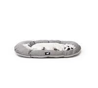 Ferplast Dog Bed Dog Cushion Dog Bed Medium with Antibacterial and Antiviral Protection Washable, 78 x 50 cm. Grey