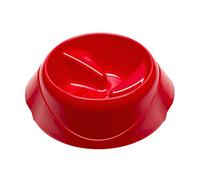 Ferplast Dog Bowl MAGNUS SLOW Anti-Gulping, Non-Slip Rubber Base, Slow Feeder, Enhances Digestion, 22 x 20,5 x h 10 cm. 0,5 L. Red