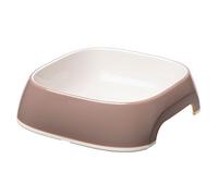 Ferplast Dog Bowls GLAM, Non-Slip Rubber Base, Food and Water Plastic Bowl Easy to Clean, 0,75 Liter, Grey