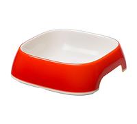 Ferplast Dog Bowls GLAM, Non-Slip Rubber Base, Food and Water Plastic Bowl Easy to Clean, 0,75 Liter, Red