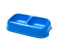 Ferplast Dog Bowls PARTY, Non-Slip Rubber Base, Food and Water Plastic Bowl Easy to Clean, Double Compartment for Water and Food (1,2 L)