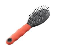 FERPLAST Dog Brush, Short to Long Hair, Soft Bristles with Rounded Tips, Ergonomic Soft Grip, Size S, Red