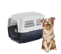 Ferplast Dog Carrier CLIPPER 5, IATA Approved Dog Travel Crate, Medium Dog Carrier max 30 Kg, Pet Carrier for Airline, Car, Train, 87 x 57 x h 60 cm, Steel Door, Secure Closure