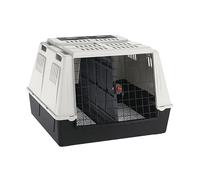 Ferplast Dog carrier for car travel ATLAR CAR MAXI, Pet carrier, Ventilation grids, Storage compartments, Draining pad included, 100 x 80 x H 71 cm Grey