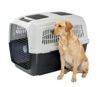 Ferplast Dog Carrier Large Dog Airline Approved IATA, Max 45 Kg | Removable handle, double accessory compartment, steel door with secure lock, recycled plastic - 93 x 65 x 68 cm