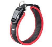 Ferplast Dog Collar GENIUS C25/65, Reflective, Breathable, Adjustable, Quick Release Magnetic Closure, Collar for Large Size Dogs, Soft Padding, Red
