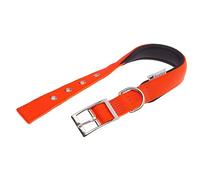 Ferplast Dog Collar Medium Large Size Dog Collar in Padded Nylon Adjustable Metal Buckle, Neck Size 41-49 cm, Orange
