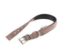 Ferplast Dog Collar Medium Large Size Dog Collar in Padded Nylon Adjustable Metal Buckle, Neck Size 41-49 cm, Brown