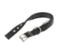 Ferplast Dog Collar Medium Large Size Dog Collar in Padded Nylon Adjustable Metal Buckle, Neck Size 41-49 cm, Black