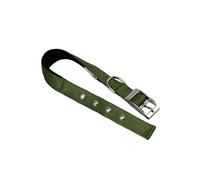 Ferplast Dog Collar Medium Large Size Dog Collar in Padded Nylon Adjustable Metal Buckle, Neck Size 41-49 cm, Dark Green