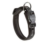 Ferplast Dog Collar SPORT DOG, Dog Collar Medium Dog, Soft Padding, Reflective Nylon Dog Collar, Pet Name Tag, Size: 2 cm (33-43 cm), Grey