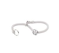 Ferplast Dog Collar, Training Collar with Adjustable Rings, in Nylon Cord, Length 35 cm, Thickness 8 mm, Grey