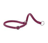 Ferplast Dog Collar, Training Collar with Adjustable Rings, in Nylon Cord, Length 60 cm, Thickness 13 mm, Fuchsia-Black
