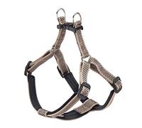 Ferplast Dog Harness DAYTONA DELUXE, Nylon Dog Harness Medium Size, Padded, Adjustable, Reflective. Brown-Black