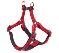 Ferplast Dog Harness DAYTONA DELUXE, Nylon Dog Harness Medium Size, Padded, Adjustable, Reflective. Red-Black