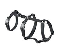 Ferplast Dog Harness Medium BRAVE MEDIUM, Escape Proof Dog Harness, Greyhound, Adjustable Harness for Dogs, 6 Closures, Nero