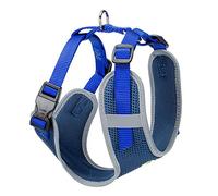 Ferplast Dog Harness Medium NIKITA M, Breathable Dog Harness, Padded and Adjustable, Easy to Wear, Reflective Edges, Chest 38-55 cm. Blue