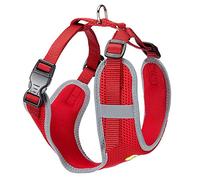 Ferplast Dog Harness Medium NIKITA M, Breathable Dog Harness, Padded and Adjustable, Easy to Wear, Reflective Edges, Chest 38-55 cm. Red