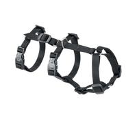 Ferplast Dog Harness Small Dog BRAVE SMALL, Escape Proof Dog Harness, Greyhound, Adjustable Harness for Dogs, 6 Closures, Black
