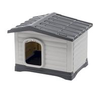 Ferplast Dog Kennel Outdoor DOGVILLA 60 SE, Dog House, Dog Kennel, Draining Bottom, Insulating Base, Removable Roof, Ventilation Grille, Recycled Plastic, 58 x 48 xh 44 cm