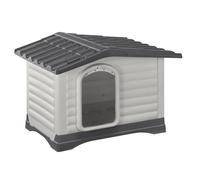Ferplast Dog Kennel Outdoor DOGVILLA 70 SE, Dog House, Dog Kennel, Draining Bottom, Insulating Base, Removable Roof, Ventilation Grille, Recycled Plastic, 73 x 59 xh 53 cm