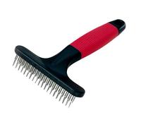 Ferplast Dog rake comb GRO 5850, Thick rounded teeth, Pet undercoat grooming, Medium and long-haired animals, 11 x h 15,5 cm