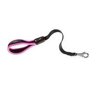 Ferplast ERGOFLUO GM Ergonomic Dog Lead - Secure Grip with Soft Padding - Anti-Abrasion - Extra-Resistant Finished Seams - Italian Design - 55 x 2.5 cm, Pink