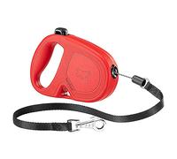 Ferplast Extendable Leash for Medium Dogs FLIPPY ONE CORD S, Retractable cord 4,5 m, max 12 kg, Red