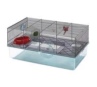 Ferplast Favola Hamster Cage Includes Free Water Bottle, Exercise Wheel, Food Dish & Hamster Hide-Out Large Hamster Cage Measures 23.6L x 14.4W x 11.8H-Inches